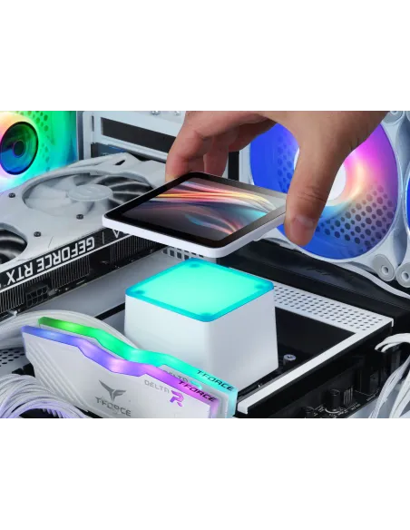 Mars Gaming ML-VISIONPRO240W Procesador Sistema de refrigeración líquida todo en uno 12 cm Blanco 1 pieza(s)