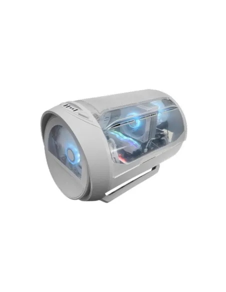 Caja ordenador mars gaming mccylon matx rgb crital templado blanca