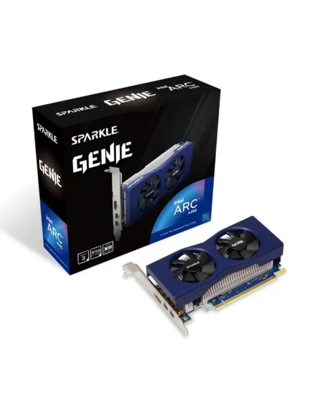 Tarjeta grafica sparkle vga intel arc a380 genie edition 6gb gddr6 -  2x mini dp -  1x hdmi pci express 4.0