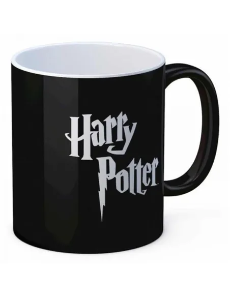 Taza sd toys harry potter logo ceramica negra