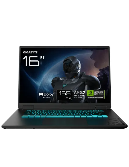 GIGABYTE GAMING A16 3VHK3PT864SD ordenador portatil AMD Ryzen™ 7 260 Portátil 40,6 cm (16") WUXGA 32 GB DDR5-SDRAM 1 TB SSD