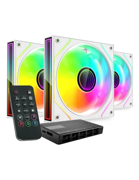 Mars Gaming MF3DPROKITW sistema de refrigeración para ordenador Carcasa del ordenador Ventilador 12 cm Blanco