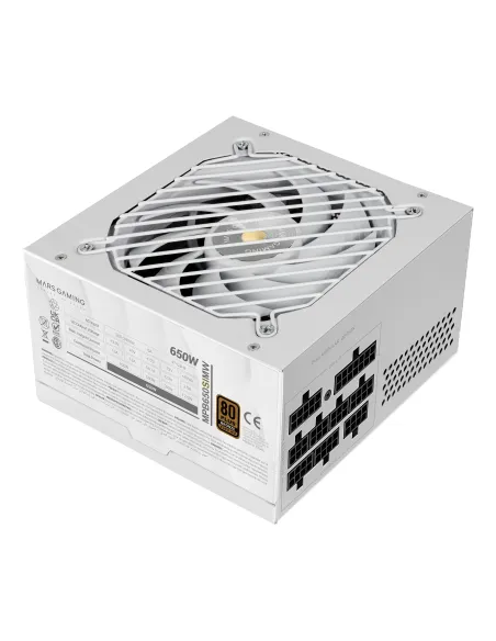 Mars Gaming MPB650SIMW unidad de fuente de alimentación 650 W 24-pin ATX ATX Blanco