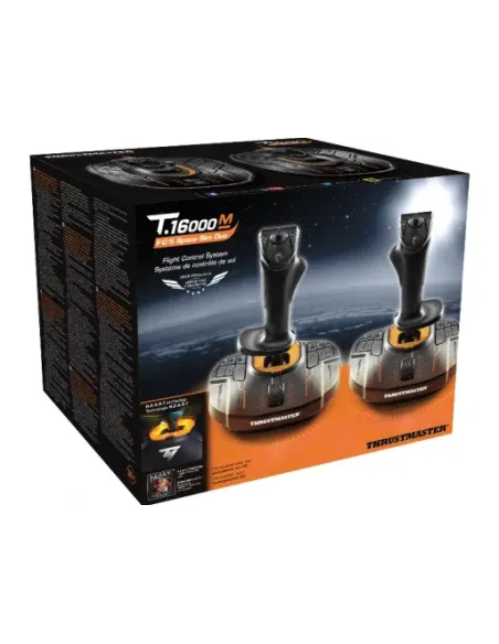 Thrustmaster T.16000M FCS SPACE SIM DUO Negro, Naranja USB Palanca de mando Analógico Digital PC