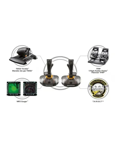 Thrustmaster T.16000M FCS SPACE SIM DUO Negro, Naranja USB Palanca de mando Analógico Digital PC