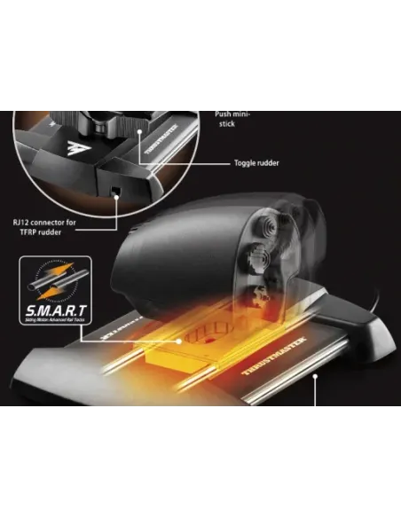 Thrustmaster T-16000M FCS Hotas Negro, Naranja USB Palanca de mando Analógico Digital PC