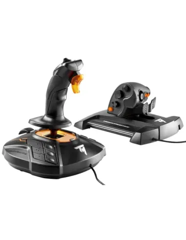 Thrustmaster T-16000M FCS Hotas Negro, Naranja USB Palanca de mando Analógico Digital PC