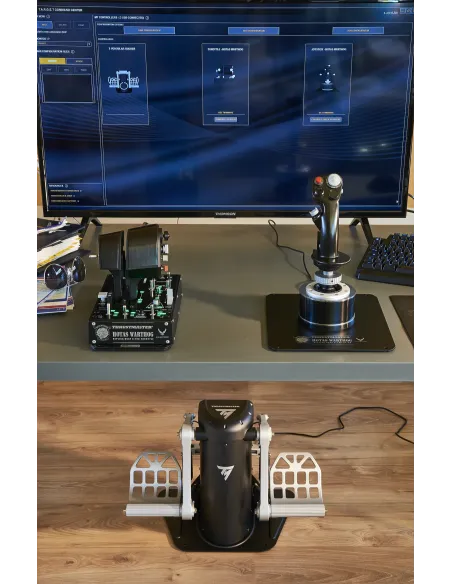 Thrustmaster TPR Rudder Negro, Plata USB Simulador de Vuelo Analógico PC