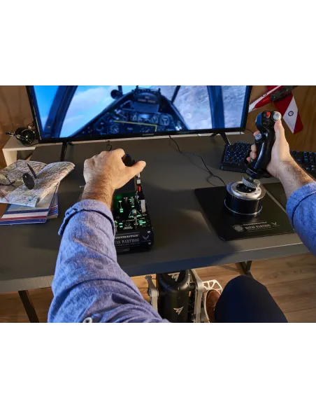 Thrustmaster TPR Rudder Negro, Plata USB Simulador de Vuelo Analógico PC