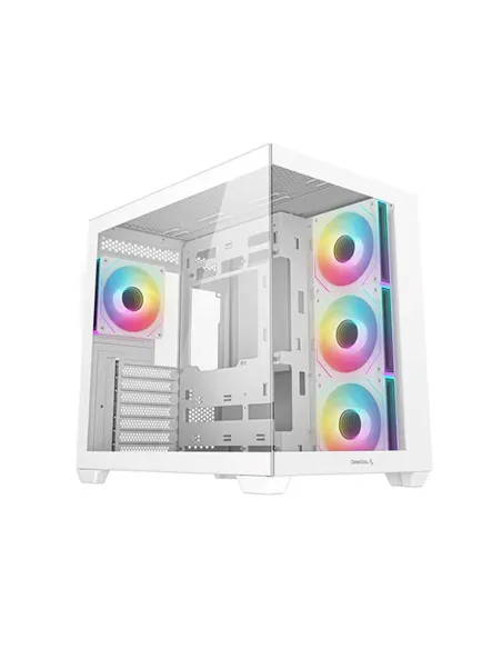 Caja ordenador gaming deepcool cg530 atx rgb cristaltemplado blanca
