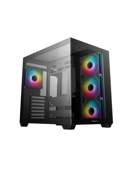 Caja ordenador gaming deepcool cg530 atx rgb cristaltemplado negra
