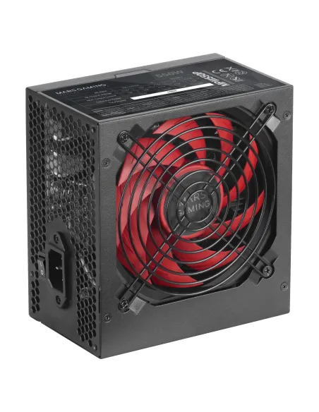 Mars Gaming MPIII550P, Fuente Alimentación PC ATX 550W, 5 Años de Garantía, 85% Eficiencia, Sistema Digital APFC, Ventilador