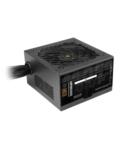 Mars Gaming MPB650SI, Fuente Alimentación PC ATX 650W, 7 Años Garantía, 80Plus Bronze 230V, 90% Eficiencia, Ventilador SI