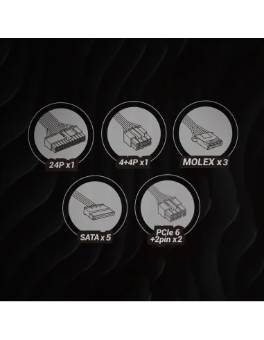 Mars Gaming MPB650SI, Fuente Alimentación PC ATX 650W, 7 Años Garantía, 80Plus Bronze 230V, 90% Eficiencia, Ventilador SI