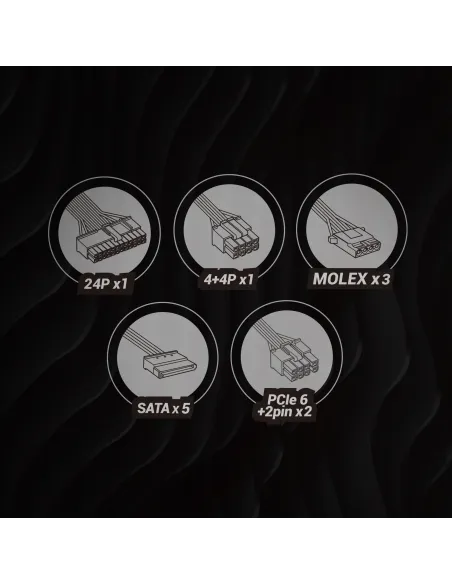 Mars Gaming MPB650SI, Fuente Alimentación PC ATX 650W, 7 Años Garantía, 80Plus Bronze 230V, 90% Eficiencia, Ventilador SI