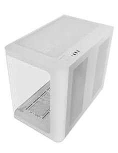 Mars Gaming MC-FUSION, Caja Gaming ATX, Ventana Lateral Completa y Frontal Curvo Cristal Templado Continuo, Semitorre PC Doble