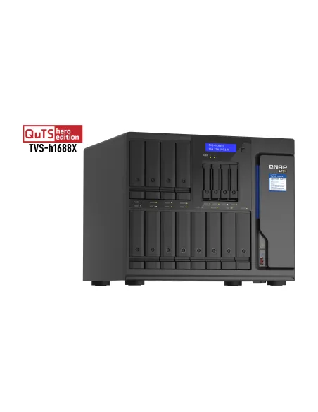 QNAP TVS-h1688X NAS Torre Intel® Xeon® W-1250 32 GB DDR4 0 TB QuTS hero Negro
