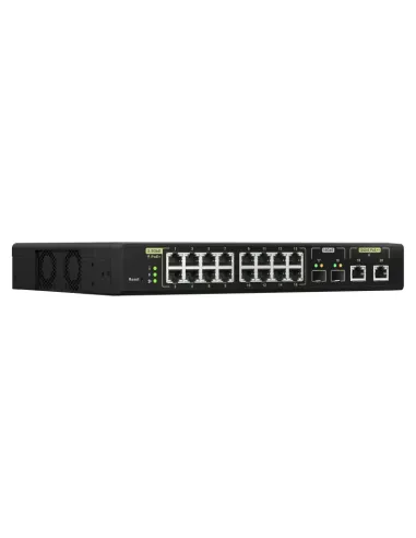 QNAP QSW-M2116P-2T2S switch Gestionado L2 2.5G Ethernet Energía sobre Ethernet (PoE) Negro
