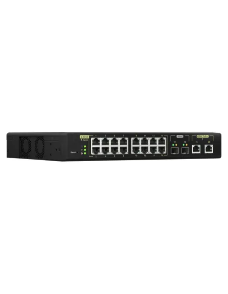 QNAP QSW-M2116P-2T2S switch Gestionado L2 2.5G Ethernet Energía sobre Ethernet (PoE) Negro