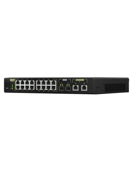 QNAP QSW-M2116P-2T2S switch Gestionado L2 2.5G Ethernet Energía sobre Ethernet (PoE) Negro