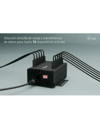 i-tec USB-C USB-A Metal Charging + data HUB, 15W per port, 10x USB-C