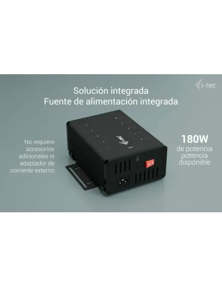 i-tec USB-C USB-A Metal Charging + data HUB, 15W per port, 10x USB-C
