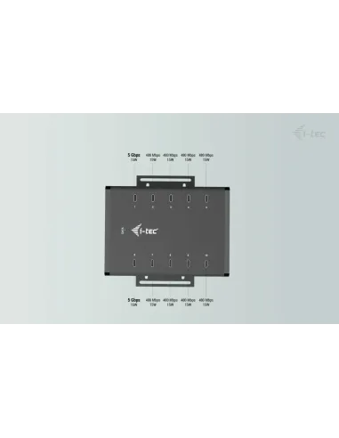 i-tec USB-C USB-A Metal Charging + data HUB, 15W per port, 10x USB-C