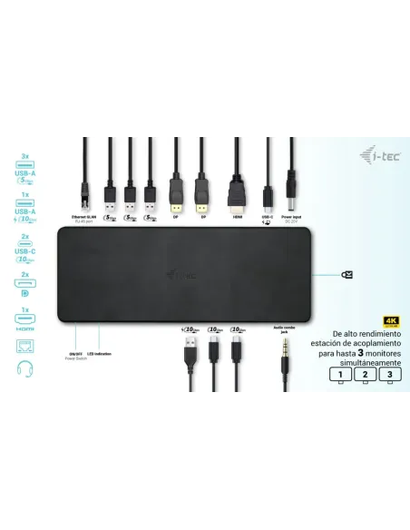 i-tec USB-C Triple Display Docking Station Gen 2 Pro + Power Delivery 100W