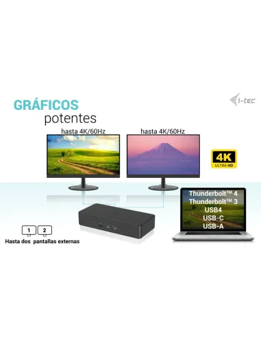 i-tec USB 3.0   USB-C   Thunderbolt 3 Professional Dual 4K Display Docking Station Generation 2 + Power Delivery 100W