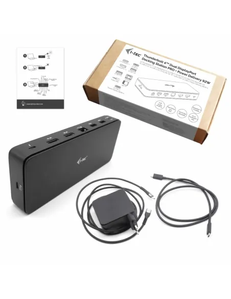 i-tec Thunderbolt 4 Dual DisplayPort Docking Station PRO + Power Delivery 92 W