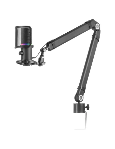 Mars Gaming MMIC-XT, Micrófono de Estudio Profesional Alta Definición 192Khz 24-bit, Brazo Omnidireccional, Soporte