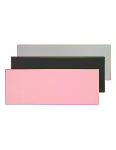 Mars Gaming MMP224, Alfombrilla Gaming XXL 880x330mm, Diseño de Bordes Rainbow, Base Antideslizante de Caucho Natural, 2