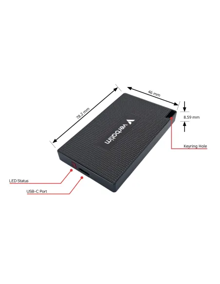 Verbatim 32031 unidad externa de estado sólido 1 TB USB Tipo C USB 3.2 Gen 2x2 Gris