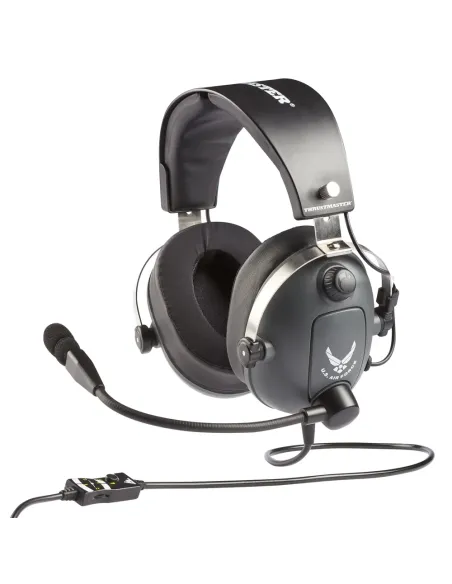 Thrustmaster T.Flight U.S. Air Force Auriculares Alámbrico Diadema Aviación Control de tráfico aéreo Negro, Gris