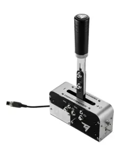 Thrustmaster 4060306 mando y volante Negro, Plata USB Freno de mano PC, PlayStation 4, PlayStation 5, Xbox One, Xbox One S,