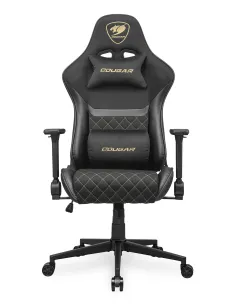 COUGAR Armor One V2 Gold F Silla para videojuegos universal Asiento acolchado tapizado Negro, Oro