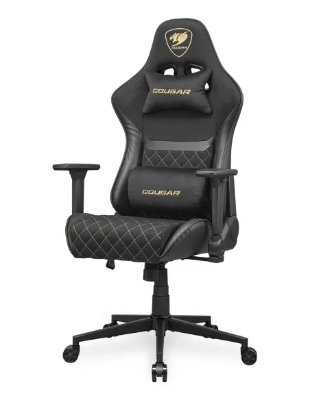 COUGAR Armor One V2 Gold F Silla para videojuegos universal Asiento acolchado tapizado Negro, Oro