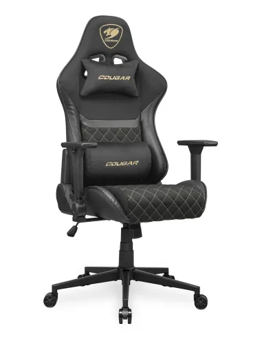 COUGAR Armor One V2 Gold F Silla para videojuegos universal Asiento acolchado tapizado Negro, Oro