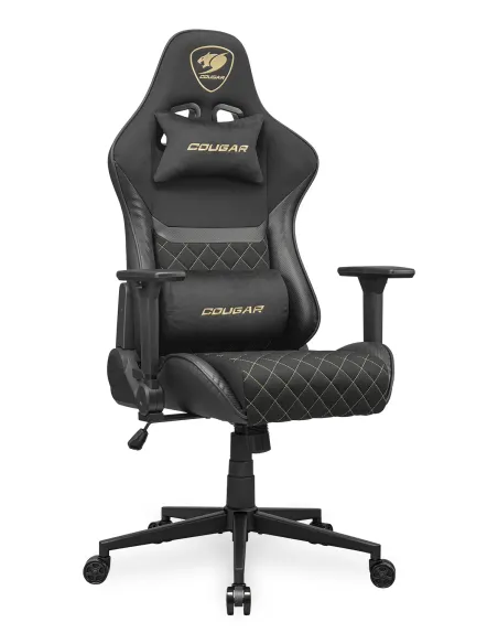 COUGAR Armor One V2 Gold F Silla para videojuegos universal Asiento acolchado tapizado Negro, Oro