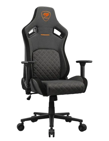 COUGAR CGR-DFF-GLB Silla para videojuegos de PC Asiento acolchado tapizado Negro, Naranja