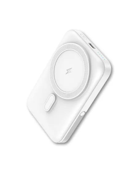 Powerbank qcharx atlas inalambrico magnetico 10000mah blanco