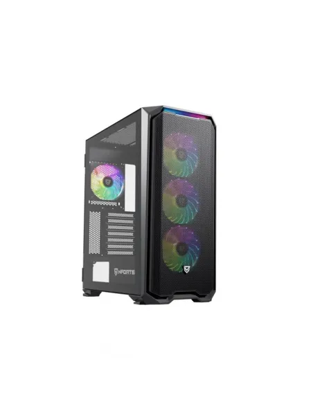 Caja ordenador gaming nfortec krater x e - atx argb cristal templado negra