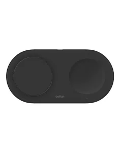 Base de carga inalambrica doble belkin wiz021vfbk negra