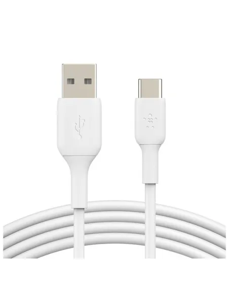 Cable usb tipo c a usb tipo a belkin 1m -  macho - macho -  blanco 2 unidades