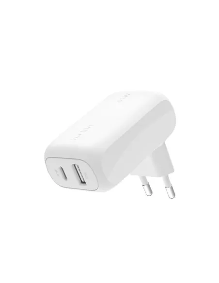 Cargador de pared belkin wcb009vfwh 42w 1x usb tipo a 1x usb tipo c blanco