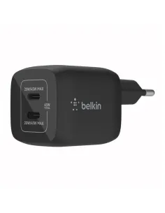 Cargador de pared belkin wch011vfbk 45w 2x usb tipo c negro