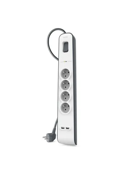 Regleta alimentacion belkin bsv401vf2m de proteccion contra sobretensiones 4 tomas + 2 puertos usb