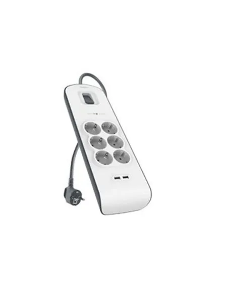 Regleta alimentacion belkin bsv604vf2m de proteccion contra sobretensiones 6 tomas + 2 puertos usb