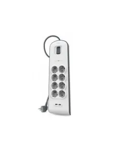 Regleta alimentacion belkin bsv804vf2m - v2 8 tomas con proteccion 2x usb tipo a interruptor color blanco