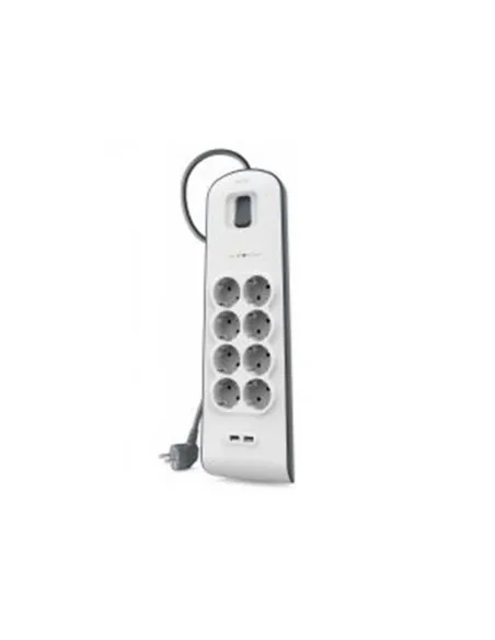 Regleta alimentacion belkin bsv804vf2m - v2 8 tomas con proteccion 2x usb tipo a interruptor color blanco